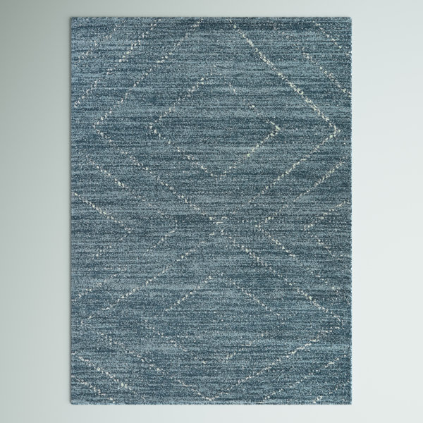 Mercury Row® Beveridge Geometric Area Rug in Blue & Reviews Wayfair